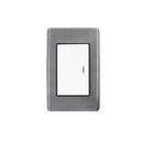 Apagador Sencillo de 10 A 127 V CA ~ 60 Hz / Placa de Acero.