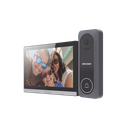 Kit de Videoportero Hibrido TurboHD con Pantalla LCD touch de 7" Wi-Fi / Frente de Calle para Exterior de Policarbonato / 720p (1 Megapíxel )130° de Visión (Gran Angular) / Llamada a App Hik-Connect