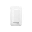 Apagador Duplex de 10 A / 127 V CA ~60 HZ  / Color Blanco.
