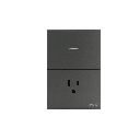 Placa con Interruptor Sencillo y 1 Toma  Corriente 10 -15 A 127 V  60 Hz.
