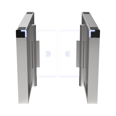 [DS-K3B530X-LR/MPG-DP90] Torniquete Swing PREMIUM / Iluminación LED / 12,000,000 Ciclos MCBF / Incluye Lectores de Tarjeta y Panel de Acceso / 14 Pares de IR / Carril de 90 cms / Compatible con Reconocimiento Facial / Incluye Izquierdo y Derecho
