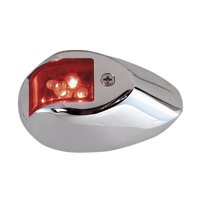 [0602-DP2-CHR] Set de Luces de Navegación Verticales Rojo / Verde con Carcasa en Cromo para Embarcaciones a Motor de Menos de 20 Metros
