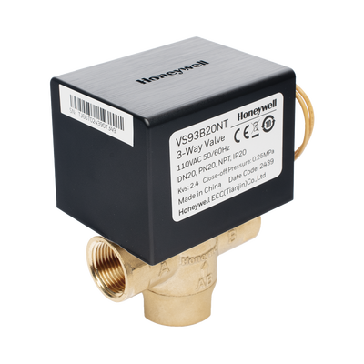 [VS93B20NT] Válvula 1/2" de control eléctrica VS9 para fan coil: DN20: PN20: 3 vías: 110 V CA: conexión NPT