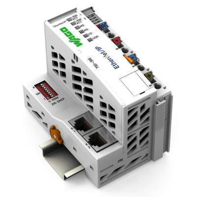 [750-366] Acoplador de Bus de Campo EtherNet/IP / 4ª Generación / Protocolo DLR / 10-100 Mbit/s / 250 Módulos Máx. / IP20 / Montaje Carril DIN