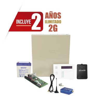 [VISTA48MINI2/60RF2Y] (2 Años datos ILIMITADO INCLUIDO)  Kit Vista48LA con comunicador MINI012G, Teclado, Gabinete, Bateria y Transformador