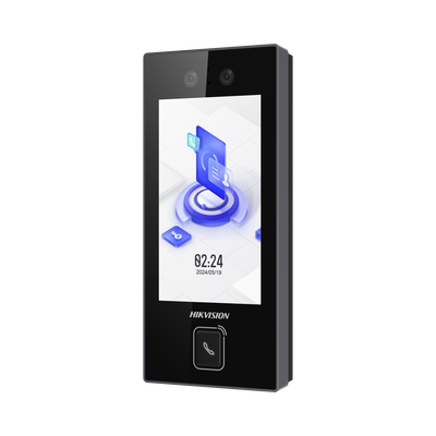 [DS-K1T344MBWX-E1] Terminal Facial Min Moe con BOTON DE LLAMADA FÍSICO / 3000 Rostros / Pantalla 4.5" / Administrable en la Nube con Hik-Connect Teams / Exterior IP65 / PoE / WiFi / HIK-IA / SIP Estandar