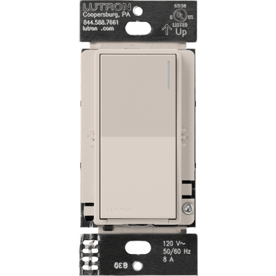 [RRSTRSTP] (RadioRA3) Apagador Auxiliar de pared, compañero de apagadores multilocación. Usar en 3 vías o escalera. Taupe