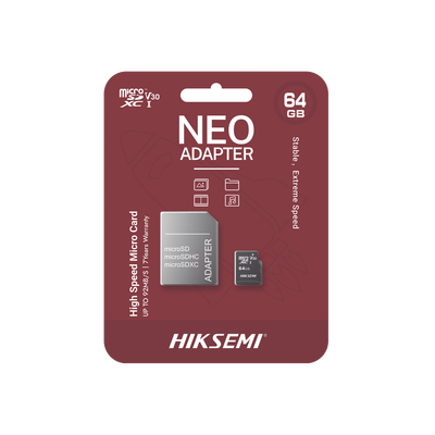 Memoria microSD con Adaptador Ideal para Celular o Tablet / 64 GB / Multipropósito