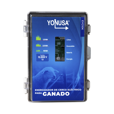 Energizador para Ganado 10,000Volts-2JOULES/ 10,000 metros lineales de proteccion / Cercas Electrificadas