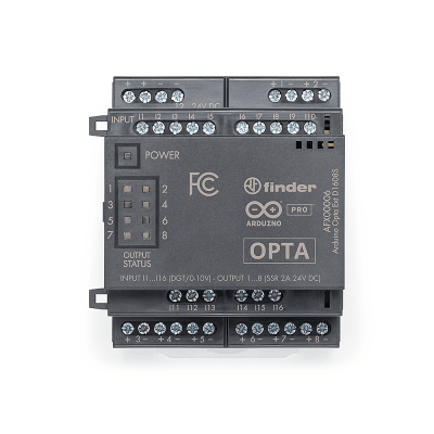 [AFX-00006] Expansión Digital Arduino Opta® / 16 Entradas Programables / 8 Relés / IP20 / Compatible PLC Industrial / IoT Industrial y Building Automation