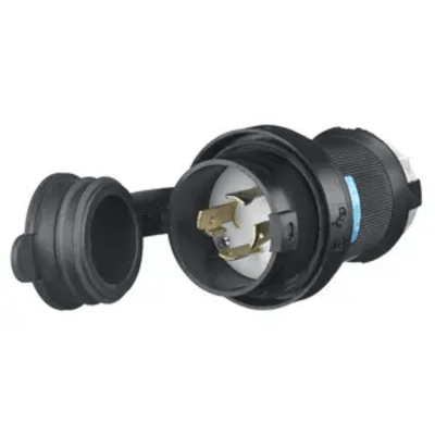 [HUB-HBL-2721-SW] Enchufe con Bloqueo de Media Vuelta Industrial y Cubierta Hermética de 30 A 250 V CA / 3 Polos 4 Hilos / Nema L15-30P.