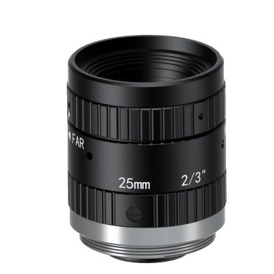 Lente FA para Machine Vision / 2/3" 25mm 5MP / F1.8-F16 / Montura C / Manual Iris / Alta Resolución / Baja Distorsión / Excelente Uniformidad