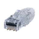 Plug RJ45 Cat6 de 3 Piezas, Para Cable UTP de Calibre 23-24 AWG, Chapado en Oro de 50 micras, Paquete de 100 Piezas