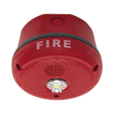 Sirena con Lámpara LED Estroboscópica / Montaje en Techo / Nivel de Candelas Seleccionable / Color Rojo / Nuevo Diseño Moderno y Elegante / Menor Consumo de Corriente / Uso exterior