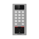 Teclado con Lector Físico de QRs para Exterior Antivandálico IP65 & IK09 con función de Videoportero Multiapartamento / Tarjeta, Código QR, PIN o App HikConnect  / Cámara 2 MP compatible con NVRs / Soporta b