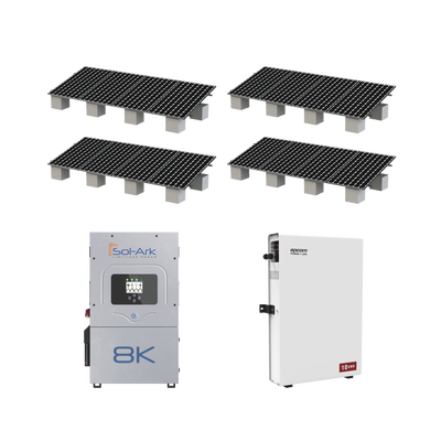 [KITHYBRID8KSOL] Kit Hibrido con Interconexión a la Red Eléctrica de CFE de 8 kW con Salida de 220 Vca y respaldo de 10 kWh en batería de LiFePO4