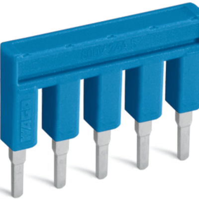 [2002-410/000-006] Puente Eléctrico / 10 Polos / Aislado Azul / 25A 800V / Certificación Ferroviaria / Material Rodante DIN EN 50155 / Resistente a Vibración y Choque
