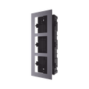 Base de 3 Espacios para EMPOTRAR Módulos de Videoporteros Hikvision