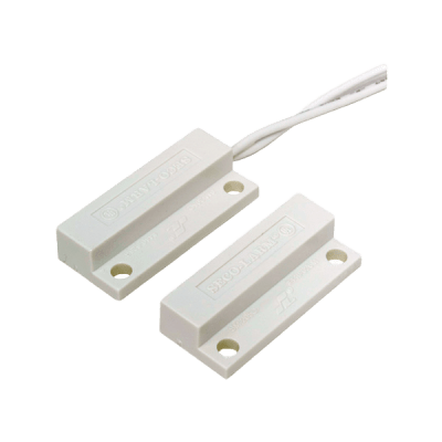 [SM-205Q/W] Contactos Magnéticos de Montaje Superficial / Miniatura / Lazo Cerrado / Gap 3/4" / Cables Laterales / Blanco o Café / Alta Resistencia