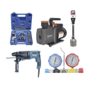 Kit profesional / Mini split / Bomba de vacío 2RS-2R-R32 / Manómetro HBSBZ6 / Kit Abocardado CT809 / Rotomartillo HR2630J / Broca PSTC02003