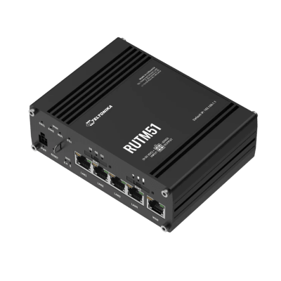 [RUTM51] Router Industrial 5G LTE con 2 Ranuras SIM/ 5 Puertos Gigabit/ Wi-Fi con Doble Banda/ Soporta VPN Servidor-Cliente/ Compatible con RMS