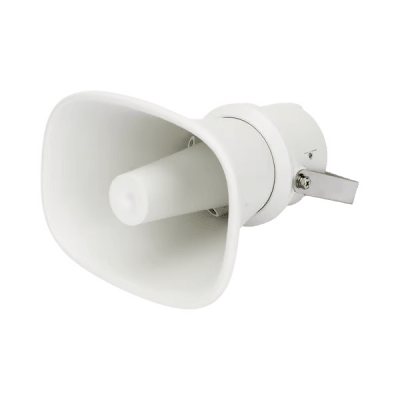 [DS-QAE0330G1T-V] Altavoz Tipo Trompeta | 5 Watts - 30 Watts | Color Blanca | 100 V / 70 V | Material ABS | IP65 | Requiere amplificador