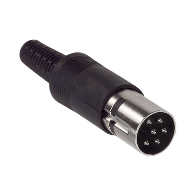 [CP-1060-ND] Conector Mini-DIN, Plug Circular de 6 Posiciones, Pin Machos, para Cable.