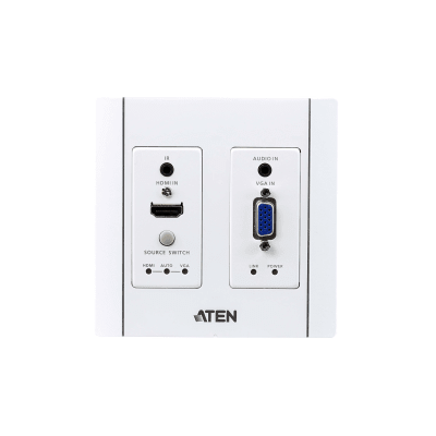 [VE2812AUST] Transmisor HDBaseT | HDMI y VGA | Placa de Pared US / PoH (4K a 100 m) | (HDBaseT Class A) (PoH PD)