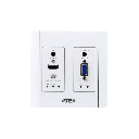 Transmisor HDBaseT | HDMI y VGA | Placa de Pared US / PoH (4K a 100 m) | (HDBaseT Class A) (PoH PD)