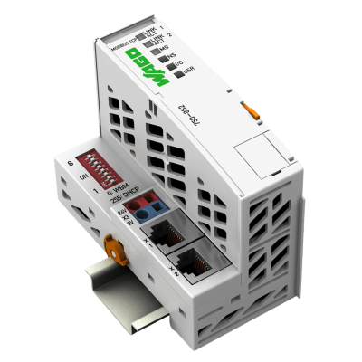 [750-862] Controlador Modbus TCP / 4ª Generación / 2 x Ethernet 10/100 Mbps / Switch Integrado / IEC 61131-3 Programable / IP20 / 24 VCC