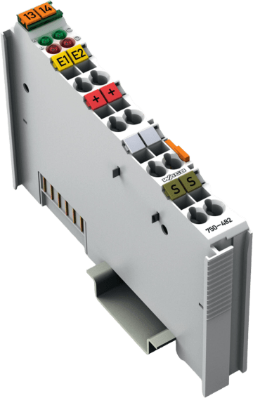 [750-482] Módulo de Entrada Analógica / 2 Canales 4-20mA HART / Aislamiento Galvánico 500V / Protocolo HART / Protección Sobrecarga / Filtro Parametrizable / IP20
