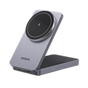 Cargador Inalámbrico 2 en 1 20W / Tecnología Qi2 15W Certificada / Carga Simultánea iPhone y AirPods / Ángulo Ajustable 70° / Diseño Plegable y Portátil / Compatibilidad Universal