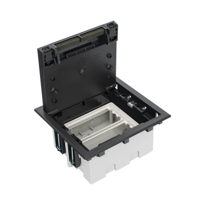 [SM-CPF-2] Caja Para Instalación en Piso Falso para Voz, Datos o Contactos Eléctricos / Capacidad para 2 Módulos / Espacio Embellecedor en la Tapa / Profundidad Ajustable de 90 a 120 mm (3.54 a 4.72 pulgadas) / Los Módulos se Adquieren Aparte / (SF210/14CY)