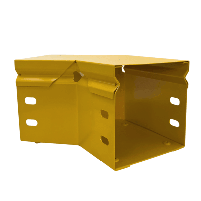 [CHFBC454X4R8EPK] CHFIBER CURVA HORIZONTAL A 45° DE ALUMINIO PERALTE 4" ANCHO 4" RADIO 8" CON RECUBRIMIENTO EN PINTURA EPÓXICA, INCLUYE TAPA , UN PAR DE COPLES Y TORNILLERÍA.