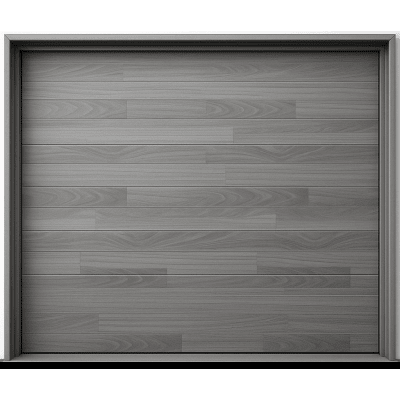 Puerta de Garage de Alta Calidad / Estilo Americano / Acabado Laminado PREMIUM / Color Gris / 9x7 Pies.