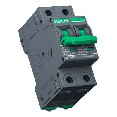 [SL7N63C40/2P] Protección Térmica/ Interruptor 2P, 40 A,  Corriente Directa  800 Vcc para Aplicación Fotovoltaica Montaje Riel DIN