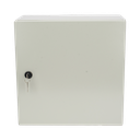 Gabinete de Acero IP66 Uso en Intemperie (400 x 400 x 200 mm) con Placa Trasera Interior de Metal y Compuerta Inferior Atornillable (Incluye Chapa y Llave PST407)
