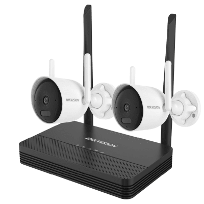 [NKS424WBH] Kit IP Inalámbrico 4 Megapixel / NVS 4 Canales / 2 Cámaras Bala para Exterior con Lente 2.8 mm y Dual Light (30 mts IR + 30 mts Luz Blanca) / Audio Bidireccional (Micrófono y Bocina) / Soporta Micro SD de 512 GB