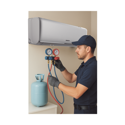[SRV-R32-1T] Servicio / Recarga de gas refrigerante / R32 / Minisplit AUFIT / Capacidad de 1 Tonelada