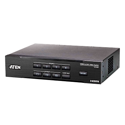 Switcher HDMI a USB 4 Entradas | 4K@60 | USB-C Streaming | Audio Mixer | PiP/Chroma | Control App