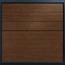 Puerta de Garage de Alta Calidad / Linea Central / Imitacion madera / oscura / 14x9 pies / AISLADA / Estilo Americana.