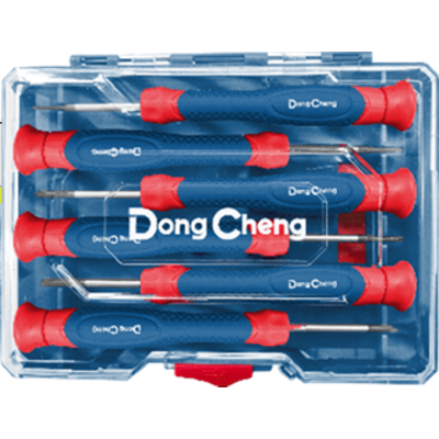 Juego de Desarmadores de Precisión 6 Piezas / Puntas Planas y Phillips / Mangos Ergonómicos Antideslizantes / Acero CR-V / Estuche Organizador