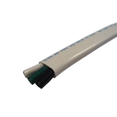 [B7W14T-30-500] Cable Marino Cobra 14/3 Triplex / 500 Pies (152.4 m) / Calibre 14 / Negro, Blanco y Verde / Chaqueta Blanca Retardante de Llama / Clase K Cobre Estañado / 600V / 105°C Seco y 75°C Húmedo / Cumple UL 1426, UL Listed BC-5W2, ABYC y US
