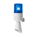 Luz LED con patrones de destello fijo y destellante con buzzer incorporado de alto volumen Máx. 95 dB color Azul 24 VCD