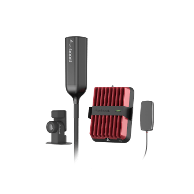 [532-061] Kit Amplificador Celular Drive Reach Overland para Vehículos Todo Terreno / Llamadas y Datos 2G, 3G y 4G  / Amplificación 32X / Tribanda (B5, B2/25 y B4) / Ganancia Máxima 50 dB / Antena Omnidireccional plegable.