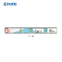 Display Electrónico de Estantes 23.1 Pulgadas ZKL231 / LCD Estirado 1920x158 / Android 4.4.2 / Brillo 400 Nits / Wi-Fi Dual Band / MicroUSB y Type-C / Consumo Máximo 45W / Certificaciones Internacionales