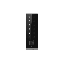 Teclado Esclavo con Lector de Tarjetas Virtuales Bluetooth y Códigos QR / Tarjetas MIFARE y PROX EM / Contraseñas / RS-485 Wiegand OSDP / Frecuencias 13.56 MHz y 125 KHz / Autenticación Tarjeta PIN QR Bluetooth / Táctil