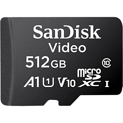 [SDSDQAS5512GBP] Memoria microSD SanDisk 512GB / Alta Resistencia / Videovigilancia / Clase 10
