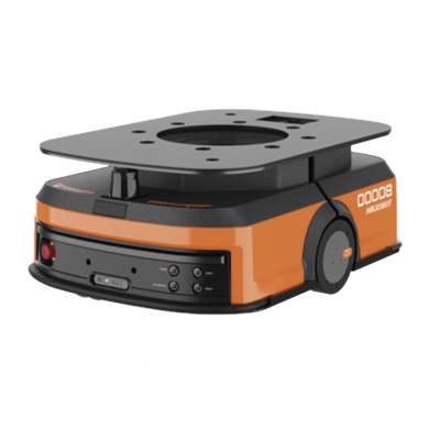 Robot Móvil Autónomo MR-Q2-400CE-D(HI) / Capacidad de Carga 400 kg / Navegación por Códigos de Barras 2D / Velocidad 2 m/s / Batería LiFePO4 48V / Carga Rápida 1.5 h / Protección Láser y Mecán