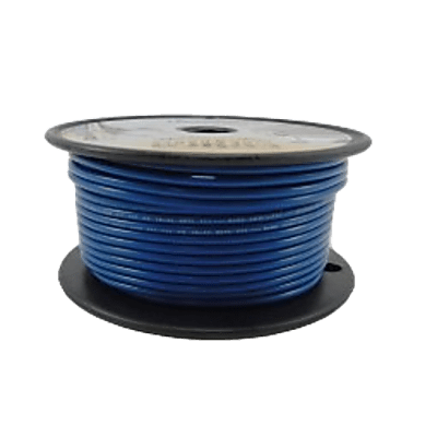 [A1014T-02-100] Cable Eléctrico Color Azul Calibre 14 / UL 1015-1230 / 600 Voltios / Temperatura 105°C Seco 75°C Húmedo / Cobre Estañado Clase K / Aislante PVC Retardante de Llama VW-1 / Resistente a Humedad Abrasión Ácido Combu